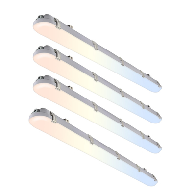 IP66 ETL FCC 15W-100W بخار روشنایی سه گانه LED تخت سه گانه ثابت برای انبار مواد غذایی گرد و غبار کارخانه ذخیره سازی سرد