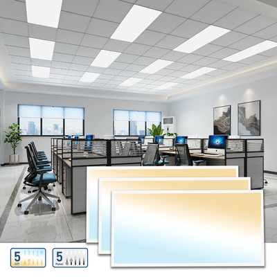 CCT انتخاب پذیر Dimmable Eco LED Panel Light Super Slim 40W 60W 130lm/W پانل تجاری با نور پس زمینه