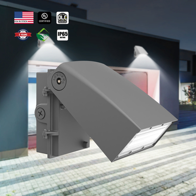 UL / DLC LED Wall Pack Light با فوتوزل 30/40/50K قابل انتخاب 5600lm 11200lm 11200lm تنظیم