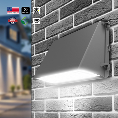 قیمت رقابتی قابل تنظیم ضد آب IP65 80W 60W 40W کامل قطع از خیابان لامپ دیواری بیرونی LED Wall Pack Light LED