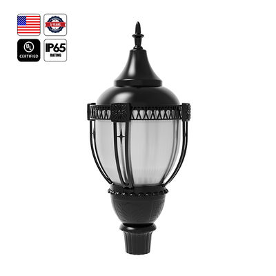 چراغ سر ستونی LED فضای باز UL موجود در انبار آمریکا IP65 آلومینیوم 30W 50W 60W 80W 100W چراغ باغ LED برای محوطه پارکینگ و حیاط