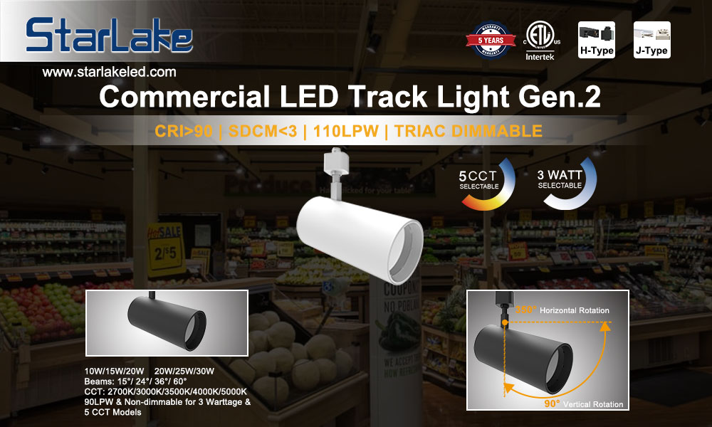 2700K-4000K لامپ چراغ LED، 110Lm/w IP20 لامپ مسیر LED 0